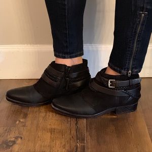 Black Leather Booties